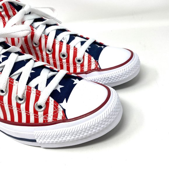 💖MEGA SALE💖CONVERSE 170813F Women CTAS High Red White STARS STRIPES  Sneaker - Picture 4 of 9